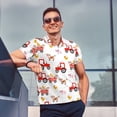 thumbnail image 4 of Balery Tractor With Farm Animals Camisa Polo de Hombre con Estampado, de Manga Corta y Tejido Medio, Camisa Tipo Golf Polo-XX-Large, 4 of 6