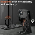 thumbnail image 5 of Rugged Phone Case for Apple iPhone 11, Military Grade Shockproof iPhone 11 Case with Ring Holder, Kickstand, TPU & PC Shell MagSafe Compatible iPhone 11 Cover, Black, 5 of 5