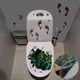 thumbnail image 1 of Juego de 2 pegatinas de pared de Halloween 3D horribles pegatinas de pared DIY aterradoras decoración del hogar baño gritando criaturas oscuras sangrientas decoración de fiesta de Halloween cartel (hacha zombie) ER, 1 of 5