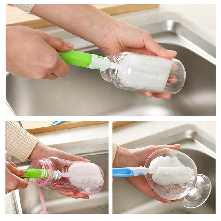 Cup Brush Cleaner, Multipurpose Long Handle 3-In-1 Brush For Cleaning Cups,  Water Bottles, Baby Bottles, And Thermoses