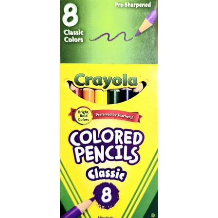 Crayola Specialty Color Pencils - 8 Pack Pre-Sharpened Traditional Colors Miniature Pencils - Limited Edition