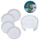thumbnail image 2 of 5 moldes de resina para posavasos, incluye 1 molde de caja de almacenamiento de posavasos de silicona, 4 moldes de posavasos para portavelas, caja de jabón, alfombrillas para tazas, decoración del hogar (blanco), 2 of 8