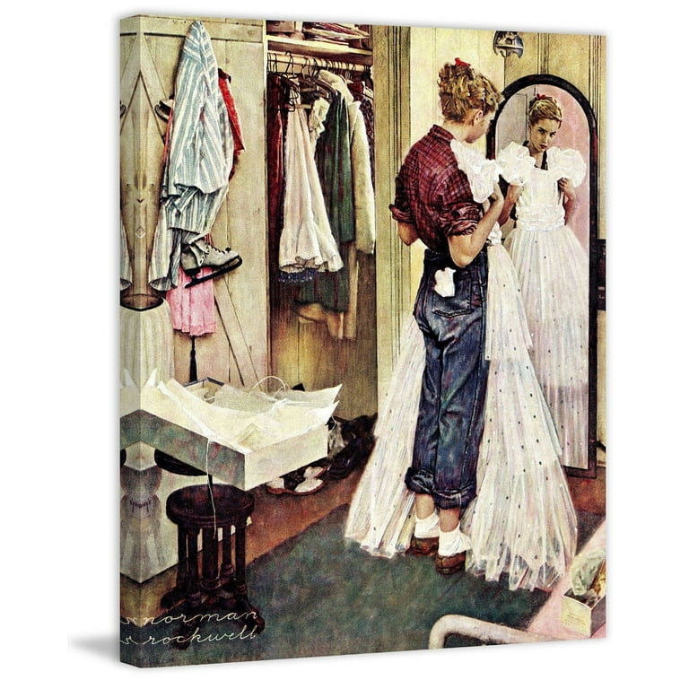 norman rockwell prom dress doll Vintage Norman Rockwell Danbury Mint Cover Girl Collection "prom Dress" 17" Tall Porcelain Doll Collectible No Box or Mirror