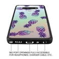 thumbnail image 4 of FINCIBO Slim TPU Bumper + Clear Hard Back Cover for LG Stylo 6 6.8" 2020, Purple Pineapple Pattern, 4 of 6
