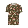 thumbnail image 6 of Wukai Mushrooms and Autumn Print Men's Short-Sleeved Mesh T-Shirt,Quick-Dry Short Sleeve Workout T-Shirt-5X-Large, 6 of 8