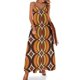 thumbnail image 1 of Vestido sin mangas con estampado de globo geométrico retro 546, ropa de verano, vestido de verano, vestido de fiesta para mujer, elegante de lujo, 1 of 7