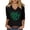 Black D, variant on 3/4 Sleeve Shirt for Women St Patty's Day 2025 Casual Plus Size Clover&Heart Funny St Shirts Tunic Tops, Green 3XL