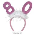 thumbnail image 5 of 12 Pack Beistle 80th Birthday Party Glittered Boppers with Marabou, 5 of 6