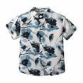 thumbnail image 2 of Delliss Toddler Boys Summer Trendy Hawaiian Loose T-Shirt Short Sleeve Boys Button Blouse Beach Top, 2 of 9