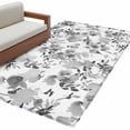 thumbnail image 2 of 3'x5' Area Rugs, Gray Spring Floral Indoor Outdoor Area Rug for Living Room Bedroom, Watercolor Blooming Botanical Summer Washable Bathroom Rugs Kitchen Floor Carpet Mats Home Decor Aesthetic, 2 of 8