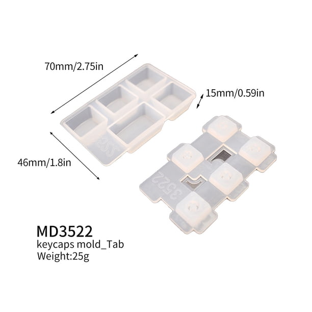 Molde de tapa de botón personalizado molde de silicona para teclado mecánico molde de tapa de botón de pata de gato transparente y lindo