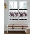 thumbnail image 6 of Halloween Half Window Curtain 36 Inches Long, Black Horror Skull Roses Spi-der Web Vintage Window Treatment Curtain Drapes, Small Tier Curtains for Bathroom Over Sink, 27.5"x36", 2 Panels, 6 of 7