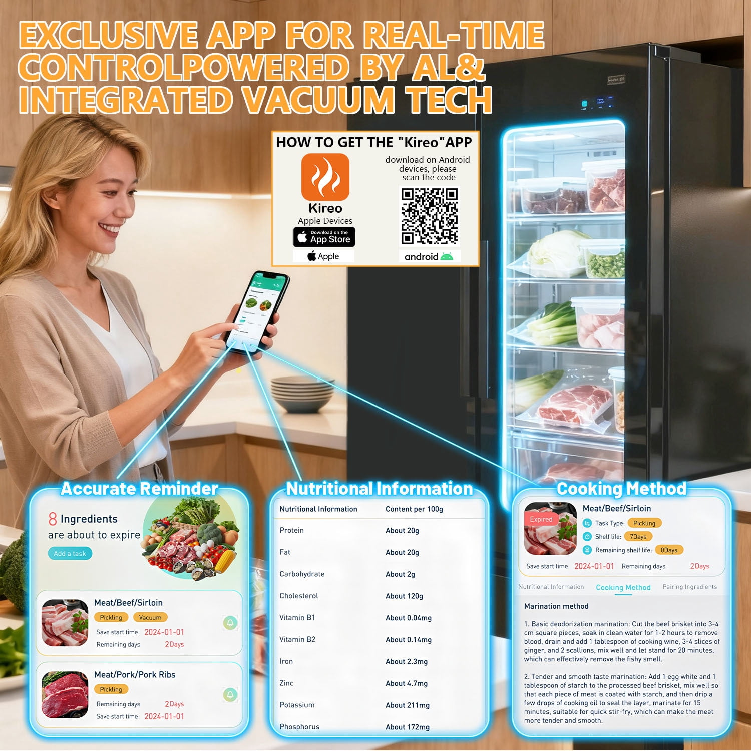 Food Vacuum Sealer Machine with Rolls Food Vacuum Sealer Bags, Automatic Food Saver with Dry & Moist Food Modes, Built-in Cutter, External Vac for Jars and Containers