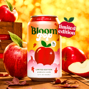 Bloom Nutrition Pop Crisp Apple Prebiotic Soda, 12 fl oz Can