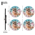 thumbnail image 2 of Battery Operated Analog Wall Clocks Non-Ticking Silent Modern Clock Decorative for Home,Office-Cute Kitten Sitting In Ice Cream Basket(12inch), 2 of 4