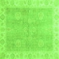 thumbnail image 1 of Ahgly Company Indoor Square Oriental Green Traditional Area Rugs, 7' Square, 1 of 4