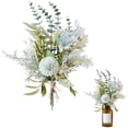thumbnail image 2 of Fake Artificial Flowers Bouquet for Decoration, Ongmies Silk Flower Arrangements Wedding Bouquets Decorations Plastic Floral Table Centerpieces for Home Kitchen Garden Party Decor, 2 of 8