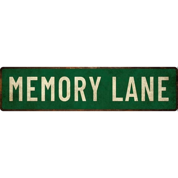 MEMORY LANE Sign Vintage Metal Sign Retro Metal Plaque Bar Pub Poster Wall Art Decor Tin Sign Home Decor Street sing 4"x16"