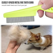 Dog Pet Cat Flea Comb Brush Teeth Grooming Self Cleaner Tool