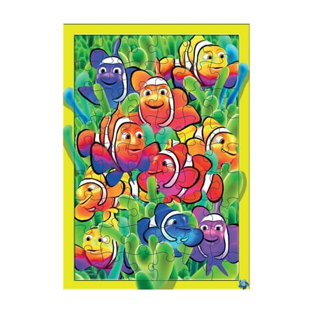 3D LiveLife Tray Puzzle - Cute Clowns by Deluxebase. 40-Piece Lenticular Puzzle with Art by Searle