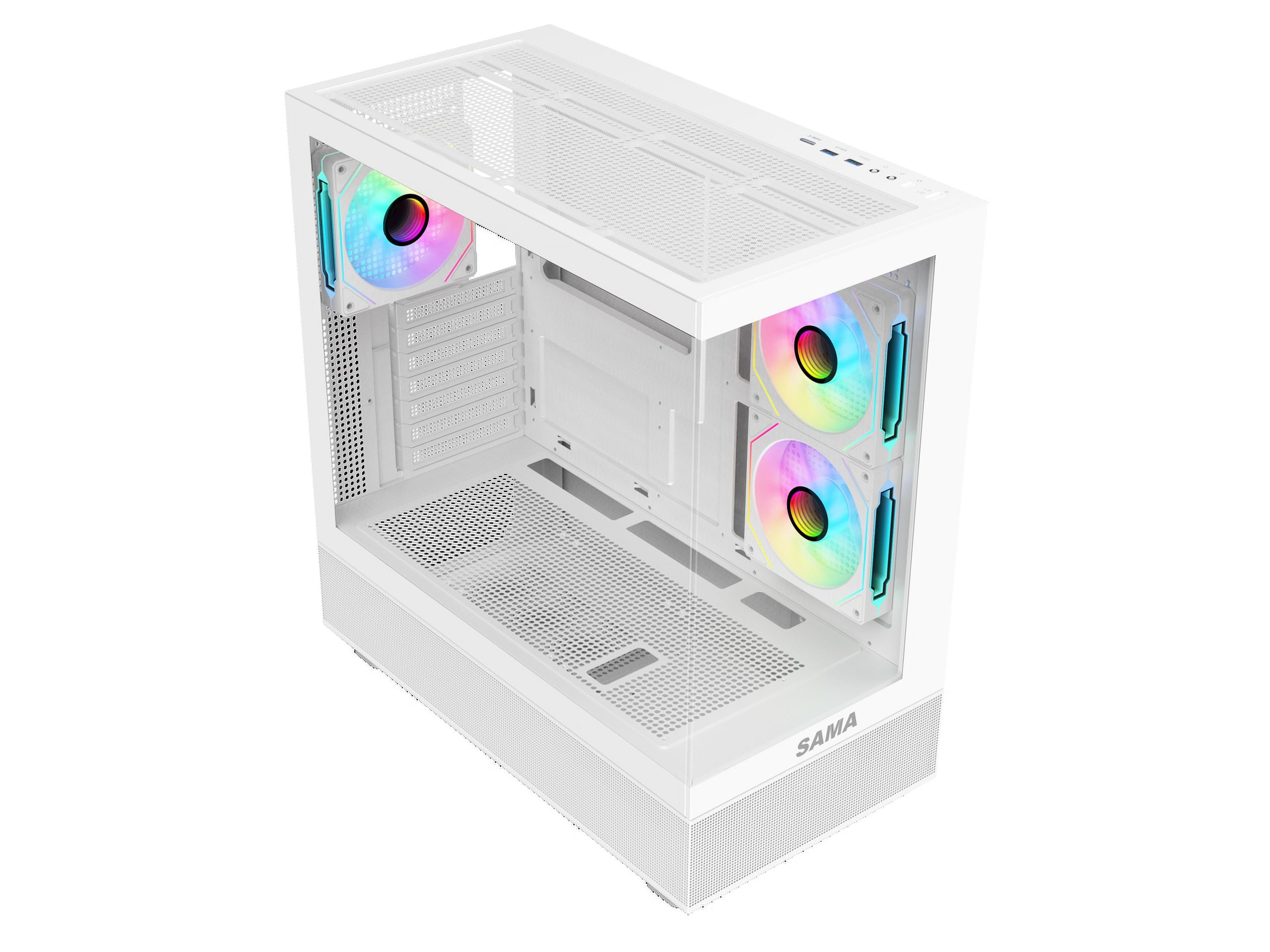 SAMA Neview 4361ATX Mid Tower Computer Case with 3 ARGB Fans SAMA Neview 4361ATX Mid Tower Computer Case with 3 ARGB Fans