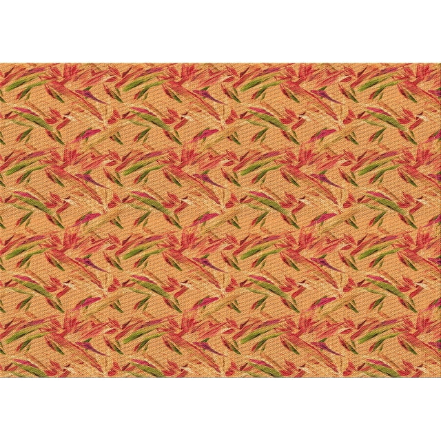Ahgly Company Tapis Rectangulaire Lavable en Machine Intérieur Transitionnel Orange Rouge Orange, 5 Pieds x 7 Pieds