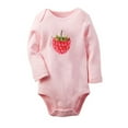 thumbnail image 1 of iDzn Fruit Raspberry Image Print Cute Rompers, Newborn Baby Unisex Bodysuits, Infant Jumpsuits, Toddler 0-12 Months Kids Long Sleeves Oufits, 1 of 4