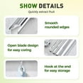 thumbnail image 4 of 2 in 1 Apple Corer and Peeler, Apple Core Removal Tool, Stainless Steel Fruit Corer, Apple Seed Remover for Cored Apples, Pears, Bell Peppers and Cakes, Kitchen Gadget for Fruit and Vegetable (Blue), 4 of 7