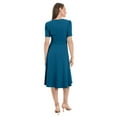 thumbnail image 2 of Women's London Times Solid Side Tab Fit & Flare Dress Color: Royal Blue Size: 10, 2 of 4