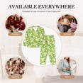 thumbnail image 7 of Lsque Kiwi Lemon Pattern Long Sleeve Pajama Set for Women - Soft 2-Piece Sleepwear and Loungewear Set with Pockets, Comfy Nightwear-Large, 7 of 7