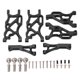 thumbnail image 1 of Juego de brazos de suspensión RC de aleación de aluminio, brazos oscilantes delanteros y traseros con rótula para ARRMA 1/7 LIMITLESS para INFRACTION 6S para TYPHON 6S 1/8 RC Car Negro, 1 of 14