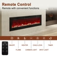 thumbnail image 2 of Mondawe 60 Inch Electric Fireplace Recessed and Wall Mounted, LED Linear Fireplace with Remote Control Ultra-Thin and Low Noise 1500W Adjustable 6 Flame Options, Timer, 2 of 11