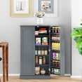 thumbnail image 4 of YUSONG Kitchen Pantry Storage Cabinet, 6 Adjustable Shelves, 2 Doors, Gray, 4 of 9