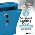 thumbnail image 5 of Adir Metal Suggestion Box with Lock and Slot, Wall Mount Deposit Box for Payments and Checks, Mailbox for house, Safe Drop Box with Keys - 3x10x12 Inch Blue, 5 of 9