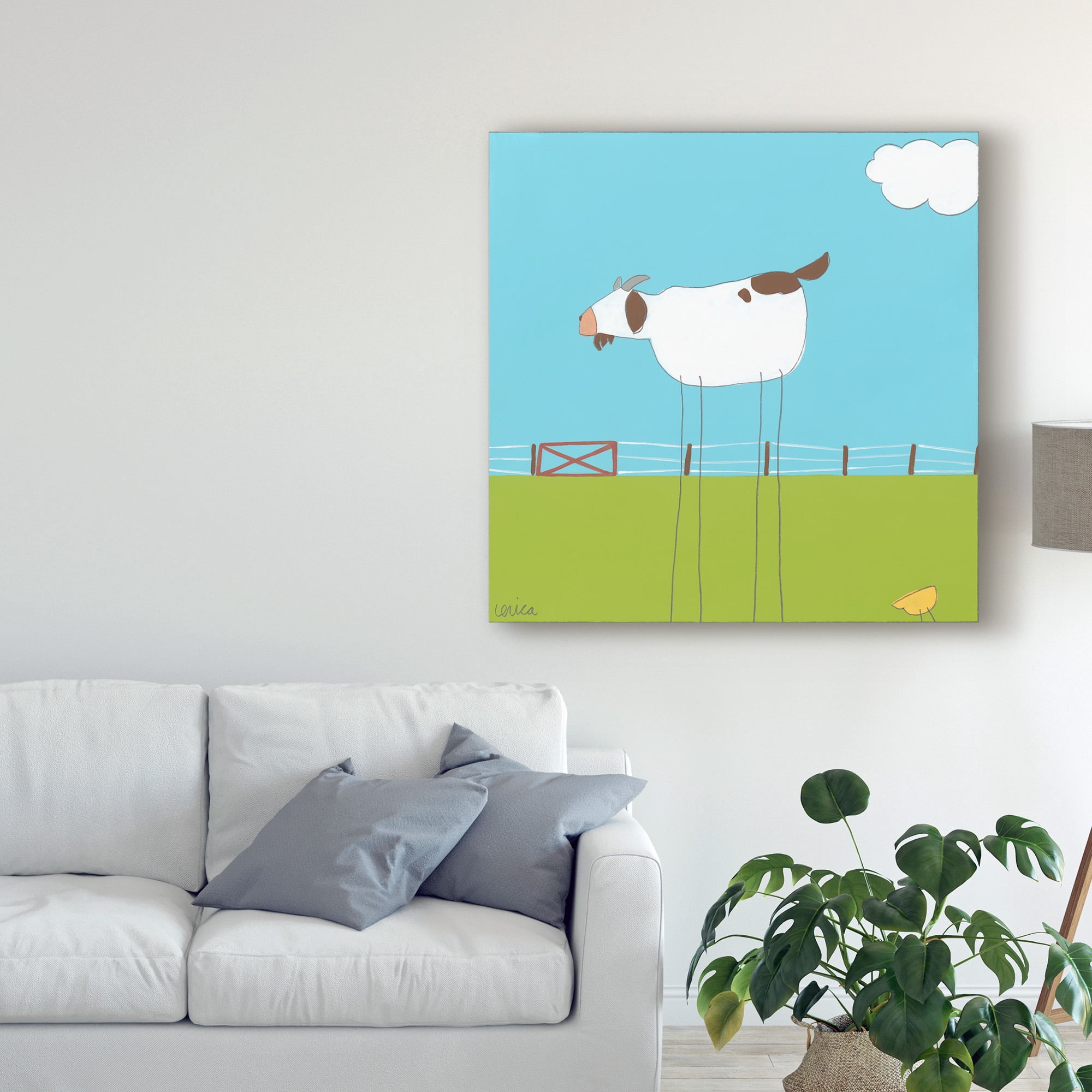 Trademark Fine Art 'Stick leg Goat II' Canvas Art by June Erica Vess