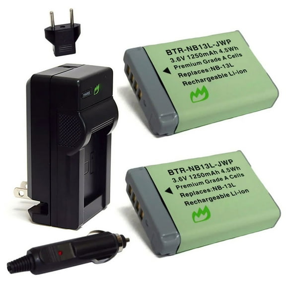 Replacement for Canon PowerShot SX740 HS Battery (2-Pack, 1250mAh) and Charger