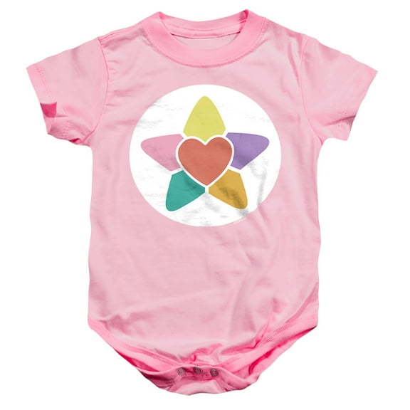 Care Bears: Unlock the Magic True Heart Bear Belly Unisex Infant Snap Suit for Baby, Pink, Large