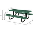 thumbnail image 6 of LifeYard 6' Rectangular Picnic Table, Expanded Metal,(72" Long) (Blue), 6 of 7