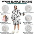 thumbnail image 5 of Wearable Oversized Blanket,Halloween Witch Hats and Bats Wearable Blanket Hoodie for Adults,Cozy Hooded Blankets with Super Pockets,Super Warm Fuzzy Pullover for Women & Men, 5 of 6