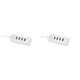 thumbnail image 2 of Injueey ABS USB de 4 puertos Luz indicadora de carga rápida portátil Oficina en el hogar Adaptador de carga automotriz Enchufe Enchufe blanco de EE. UU. 2piezas, 2 of 6