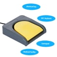 thumbnail image 2 of Mistaha Interrupteur à Pédale USB Personnalisable avec Câble de 2 m - Gris, Manette de Jeu Multimédia, Fonction Touche de Raccourci, Conception Durable, 2 of 6