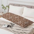 thumbnail image 6 of Brown Botanical Body Pillow Cover 20 x 60 Inch Decorative Pillow Cover Spring Summer Chic Wildflowers Lumbar Pillowcase Seasonal Rectangle Cushion Case for Couch Sofa Bed Living Room, 6 of 9