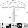 thumbnail image 6 of Boho Fringe Umbrella Outdoor Patio, 6.5ft UPF50+ Picnic Umbrella with Tassels with Steel Pole and Push Button Tilt, Blue, 6 of 14