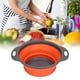 thumbnail image 4 of Cesta De Fruta Plegable, Cesta De Drenaje Plegable Resistente Al Calor Para Cocina Para Colador De Verduras Cergrey Naranja Pequeño, 4 of 8