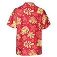 thumbnail image 3 of Classic Yellow Red Flower Hawaiian Shirt S-5XL, 3 of 5