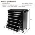 thumbnail image 2 of 7 Drawers Rolling Tool Cabinets with Wheels, Portable Rolling Tool Box on Wheels, Tool Chest Organizer for Garage, 2 of 9