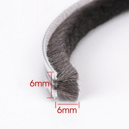 

ZMHIXM 10M Hairy Seal Brush Pile Door Window Sliding Weather Strip Draught Excluder(6mm x 6mm (10M))