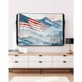 thumbnail image 5 of American Flag Outdoor TV Cover 30 to 32 Inch Weatherproof, Forest 4th of July Independence Day 600D Oxford TV Covers with Waterproof Zipper, Outside Flat TV Screen Protector Size 30"W x 19"H x 4.5"D, 5 of 7