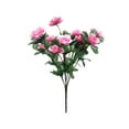 thumbnail image 2 of YOHAVEN Simulation Azalea Flower Bouquet 13.8" Fake Decorative Arrangement for Home Office Garden Table Holiday Party Centerpiece, 2 of 6
