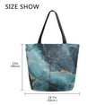 thumbnail image 5 of FORMRS Womens Canvas Tote Bag with Zipper Inner Pocket Shoulder Handbag, Black Marble, 5 of 7